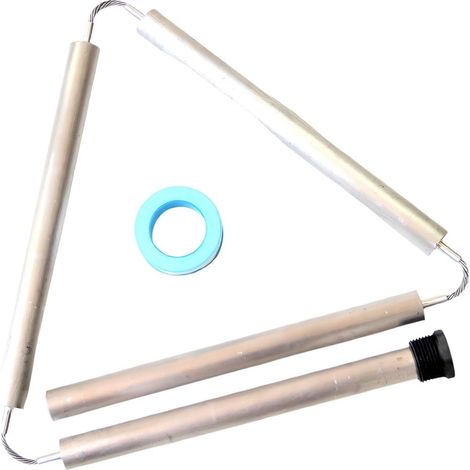 Composant de rechange en métal à 4 sections avec couvercle lumineux pour chauffe-eau et pièces de chauffe-eau résistantes à l'usure (1/5)