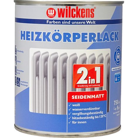 Wilckens Heizkörperlack 2in1 Weiß seidenmatt 0,375l 12493200030