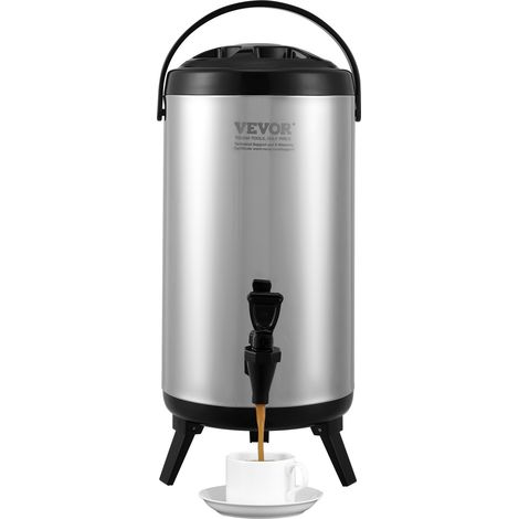 Distributeur de Boissons Isotherme 9,2L Distributeur d’Eau Chaude et Froide Non Électrique Inox Alimentaire Conservation 4-6H Conteneur Isotherme avec Robinet Portable pour Camping Restauration (1/5)