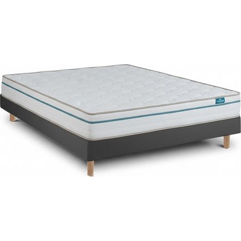 Conjunto Cloud One e Sommier Preto - Cama com Colchão