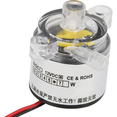 mini pompe à eau submersible sans balais 12 V CC 6 W de qualité alimentaire, débit 2 L/min (1/5)