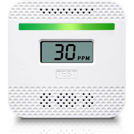 Détecteur de monoxyde de carbone, détecteur de monoxyde de carbone portable avec affichage numérique LCD pour voyage à la maison, alarme de monoxyde de carbone homologuée UL avec capteur électrochimiq (1/5)