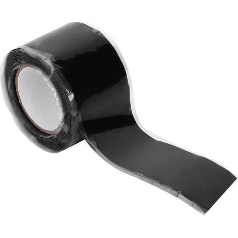 Ruban adhésif silicone noir 2 pièces, 0,5mm x 25mm x 1,5m, résistant à la chaleur élevée, auto-adhésif, ruban isolant haute température (1/4)