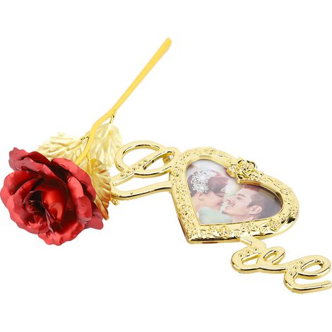 Cadre photo avec roses pour décoration de mariage, accessoire de maison, cadeau pour la décoration de bureau (1/4)