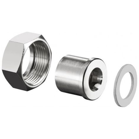 OVENTROP Raccord DN 20, G 3/4 IG / ÉM G 1 1/8 IG, à joint plat pour conduite de bypass, 1019386