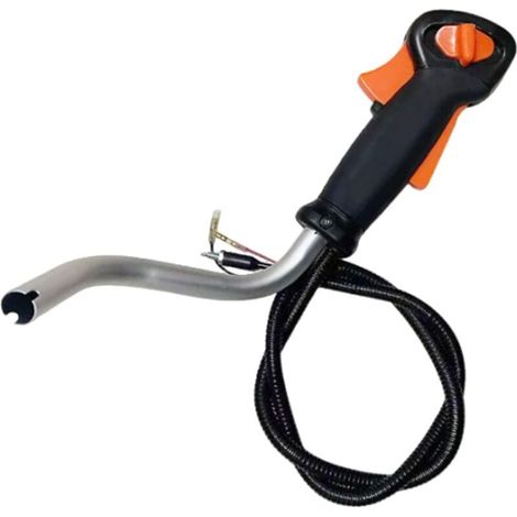 Poignée de débroussailleuse avec tube en aluminium, poignée de débroussailleuse avec interrupteur d'accélérateur, câbles et accessoires de débroussailleuse, convient pour FS120/FS200/FS250 (1/4)