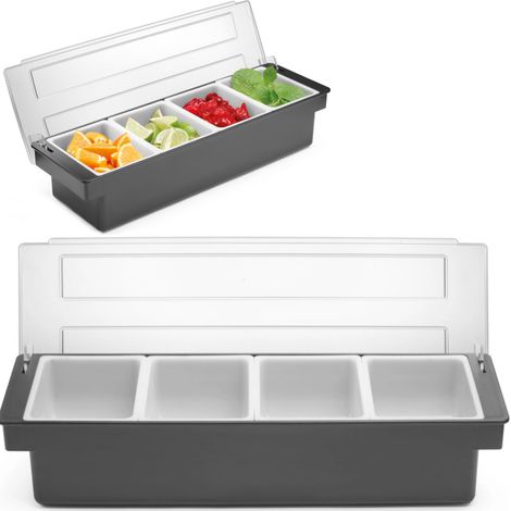 Behälter-Organizer für Cocktailzutaten – 4 Einsätze (1/5)