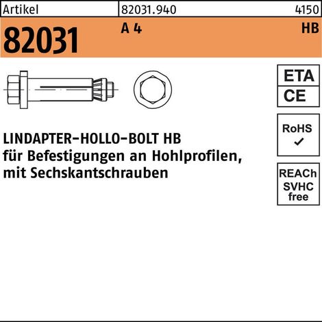 ART 82031 LINDAPTER-Hollo-Bolt A 4 HBST 08-Größe 3 S (1/2)