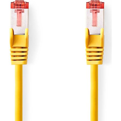 Nedis CAT6-Netzwerkkabel / RJ45 Stecker / RJ45 Stecker / S/FTP / 0.25 m / Rund / LSZH / Gelb / Label