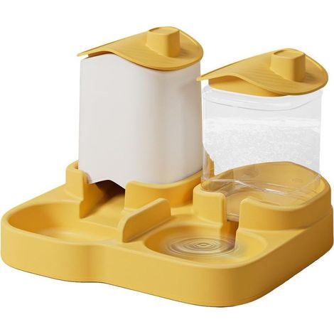 Distributeur de nourriture pour chats - Abreuvoir anti-débordement Mangeoire de bureau pour animaux, en ABS et PP (1/5)