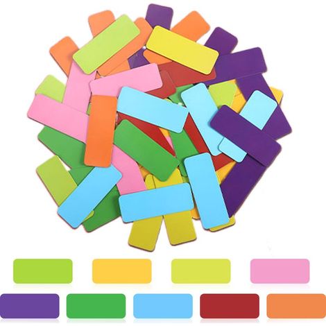 54 étiquettes magnétiques créatives et colorées à motifs de dessins animés - 9 couleurs (1/5)
