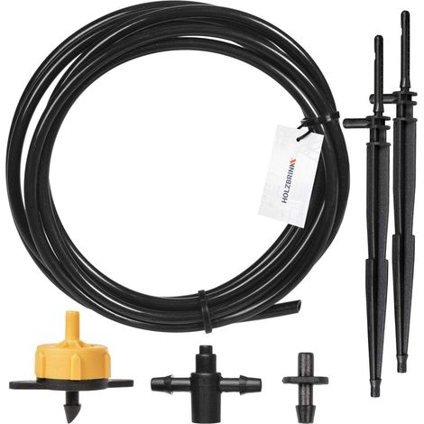 HOLZBRINK Kit n°2 pour l’arrosage du jardin avec émetteur-flèche droit et goutteur bleu, débit 8l/h, 1 lot, HTB-02-B-1 (1/5)