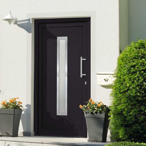vidaXL Porte d'entrée Anthracite 98x200 cm (1/5)