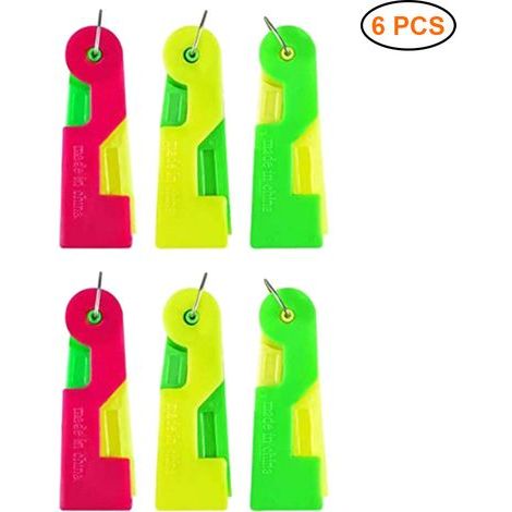 6pcs enfile-aiguilles automatiques en plastique, dispositif de filetage pour aiguilles à coudre (1/5)