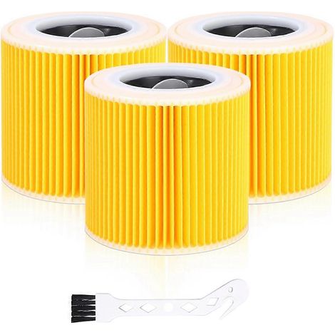 Lot de 3 filtres à cartouche pour aspirateur Kärcher WD3 Premium