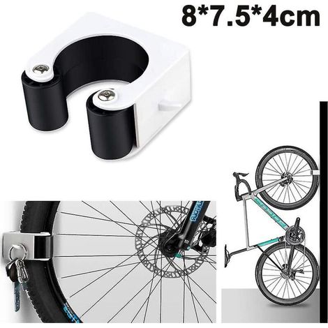 Support mural vertical pour vélo avec boucle de stationnement et clip de fixation (1/5)
