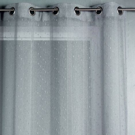 Voilage tissé et fileté Gris clair 300x240 cm