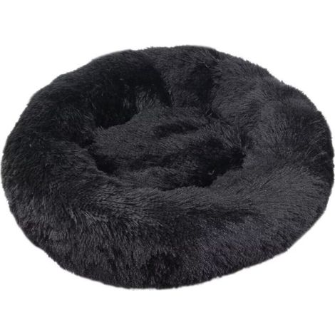 Lit pour Chat, Coussin Moelleux, Doux Lavable pour Chiens Chats (Noir, 40 cm) (1/5)