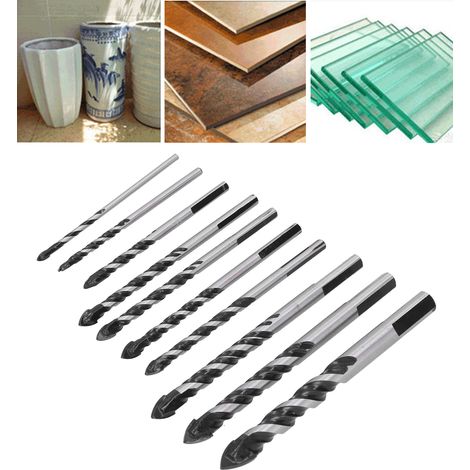 Ensemble de 10 forets multifonctionnels à rainure simple et double pour trous composites (1/5)