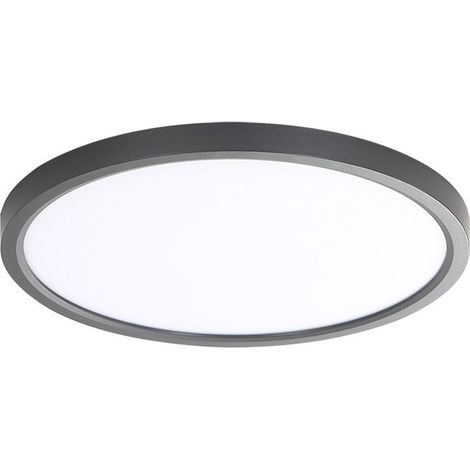 Plafonnier Faure 50W, blanc/noir, 4900 lm, 60x60x2,5 cm