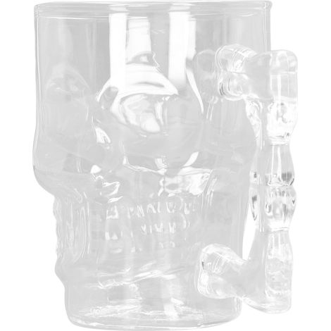 Chope à bière 500 ml en verre borosilicate de haute qualité, en forme de crâne, idéale pour les bars, les karaokés et les fêtes à la maison. (1/5)