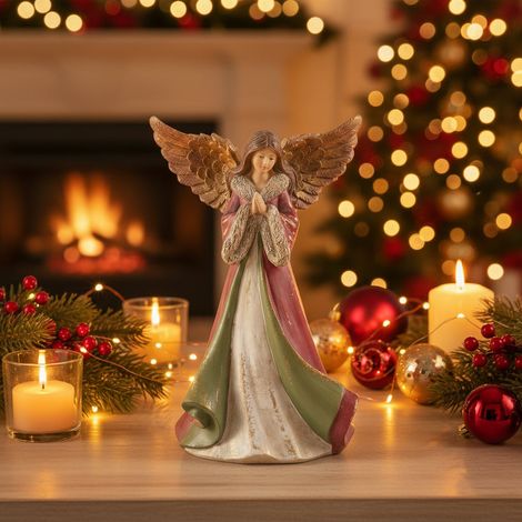 Decorazione angioletto natalizio in preghiera per decorazione (1/3)