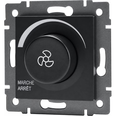 Interrupteur variateur de vitesse mural Série G 13 × 9 × 10 cm PC noir 250V 4000W – Livraison gratuite