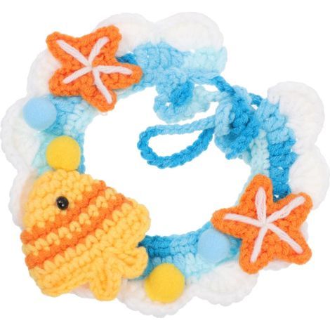 Collier pour Chat Réglable en Polyester Motif Cartoon Poisson, Accessoire Décoratif et Confortable pour Chats et Chatons (1/5)