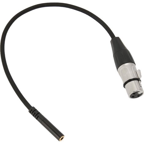 Câble adaptateur jack stéréo 3,5 mm femelle symétrique vers XLR femelle pour microphone (1/5)