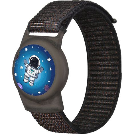 Custodia per Apple AirTag con cinturino da polso in nylon per bambini - Astronauta (1/2)