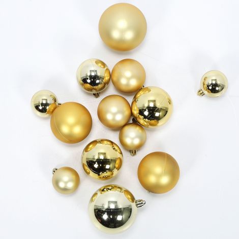 Set Weihnachtskugeln in verschiedenen Größen, 60 Stück (1/5)