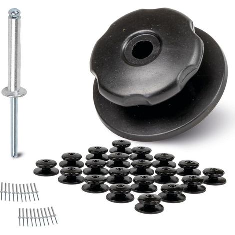 20 boutons ronds avec rivets - boutons de bâche - parfaits pour fixer les filets de remorque et les bâches