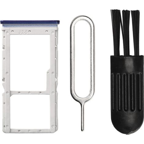 SIM-Kartenhalter-Set aus Kunststoff + Bürste + Auswurfstift + Aufbewahrungshülle für Redmi Note 8 Pro, blau (1/5)