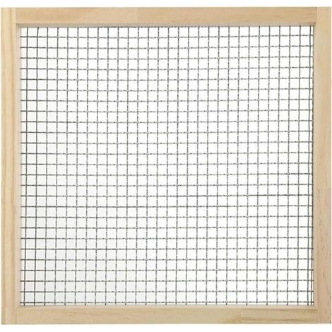 Tamis en bois léger pour jardinage - Criblage de terre, cailloux et compost - Ouverture 3 mm x 3 mm (1/5)