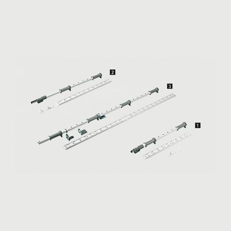 Hettich schwenkauszug-Drehachse Eckschr.,LeMansII9132546 li.Korpush.600-750mm weiß (1/2)