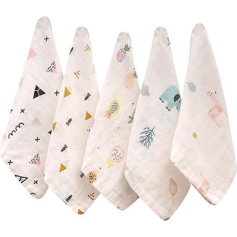 Lot de 5 serviettes imprimées