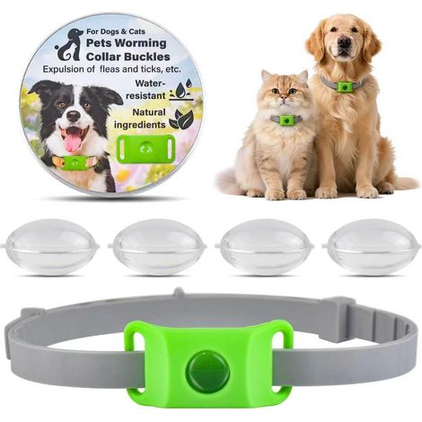 Collier Anti Puces Chien Chat Tique Remplaçable Naturel Huiles Essentielles Élimine Antipuce Antiparasitaire Moustique Parasitaire (1/4)