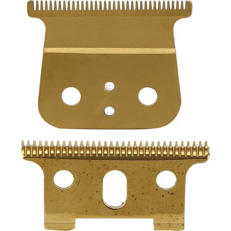 Tondeuse électrique 2 pièces lame de remplacement, tête coupe-cheveux en métal, tondeuse à barbe outil jaune (1/5)
