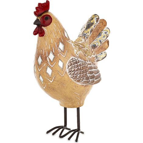 Figurine décorative de poule Avila, brune, 17 cm (1/5)