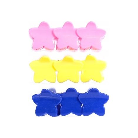 Bocca Beauty - Fermagli per capelli a stella colorati, 9 pezzi (1/5)