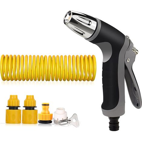 Pistolet de nettoyage haute pression avec kit, pistolet de lavage de voiture flexible, tuyau de nettoyage haute pression pour voitures (1/5)