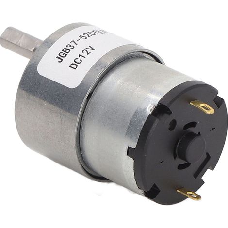 Moteur à courant continu à engrenages, rotation horaire/antihoraire, réduction de vitesse, turbine à engrenages à vis sans fin autobloquante, 12 V CC, 45 tr/min (1/5)