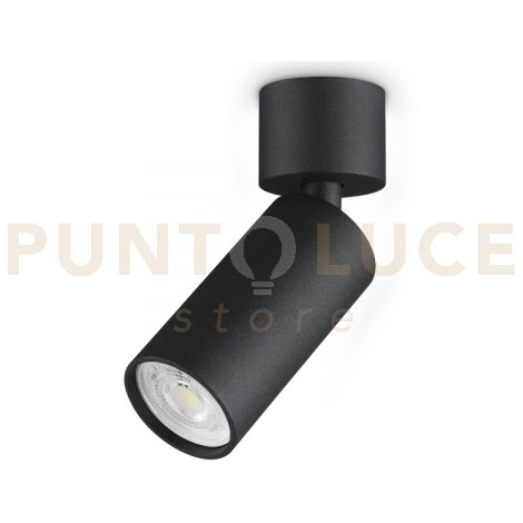 DYNAMITE FARETTO NERO ORIENTABILE 1 LUCE ATTACCO GU10 4CM LAMPADINA INCLUSA
