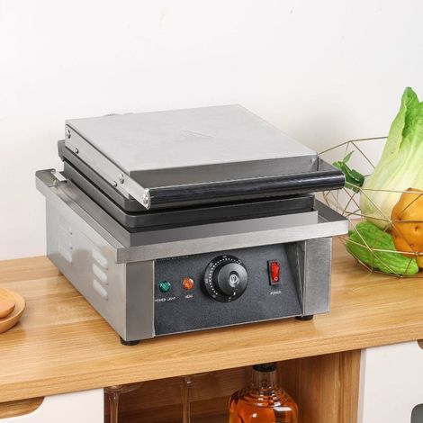 Gaufrier électrique professionnel pour gaufres de Liège – Puissance 2000W – Plaque 4 x 6 gaufres – Dimensions gaufre 170 x 105 x 11 mm (1/5)