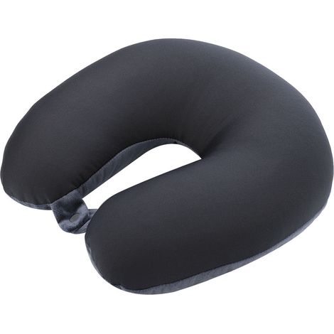 Oreiller de voyage souple en forme de U, support cervical, coussin de repos pour le bureau avec boucle (gris) (1/5)