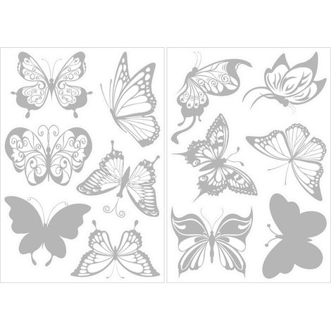 Decal Fenêtre - Protection Oiseaux - Design Vitre Dépoli Réfléchissant - Forme Feuille - Pour Portes Coulissantes et Vitres - Lot de 12 (1/5)