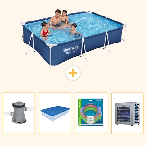 Bestway Bestway Steel Pro Rectangulaire - 300x201x66 cm - 5-pièces S338 (1/5)