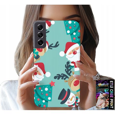 Funda para Samsung Galaxy S21 - Papá Noel, renos, muñecos de nieve, diseños navideños (1/5)