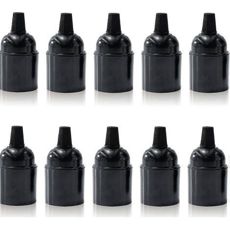 Douille E27 en bakélite, compatible avec ampoules E27 (lot de 6). Luminaire décoratif pour café, restaurant, cuisine. (1/5)