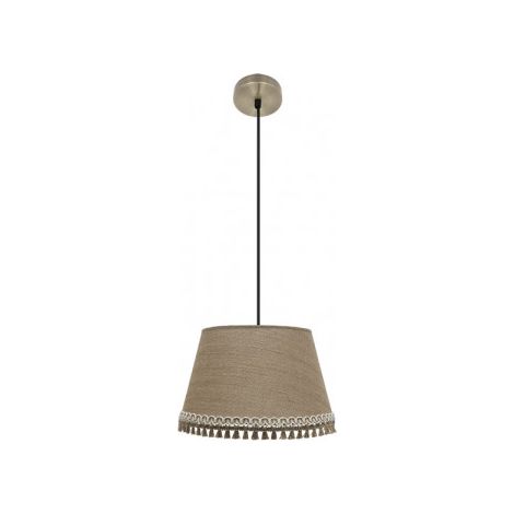 Colgante Ada 1xe27 Cuero/arena Regx40x40 Cm (1/2)